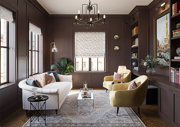 Mosaic Tile, Very Berry - Twist&Fit Roman Blind - Image 8